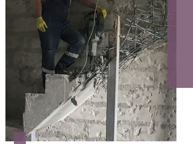 Демонтаж металлических и бетонных лестниц в Морозовске