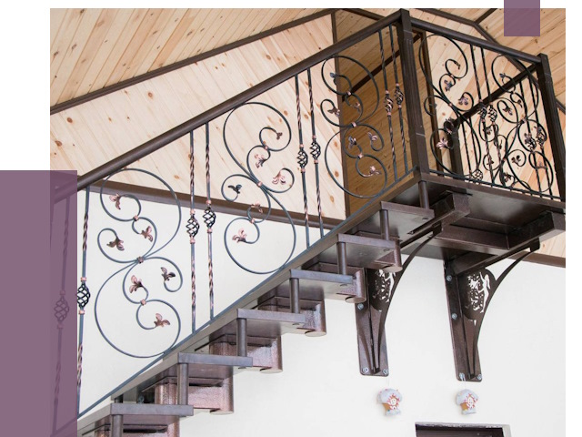 Кованые лестницы в Морозовске от 80075 руб. под ключ