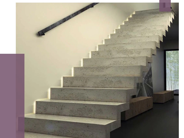 Облицовка бетонных лестниц в Морозовске от 4620 руб/м2