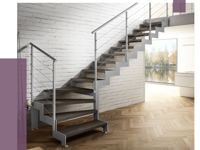 Г-образные лестницы под ключ в Морозовске от 37214 руб. | ПРОЛЁТ-Мрз