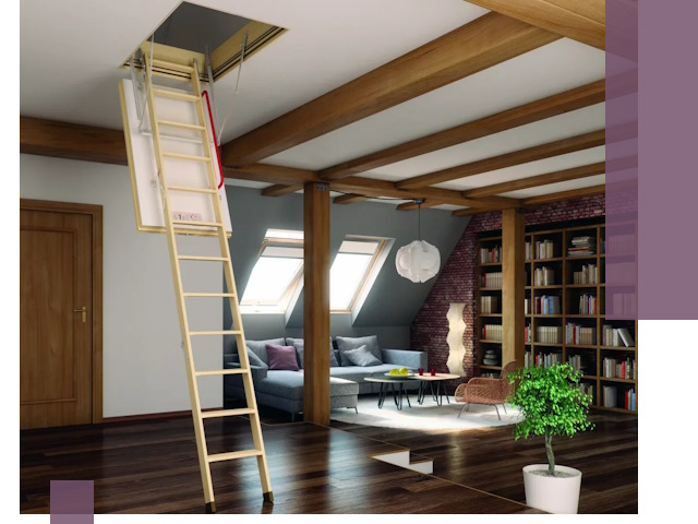 Чердачные лестницы под ключ в Морозовске: изготовление и монтаж