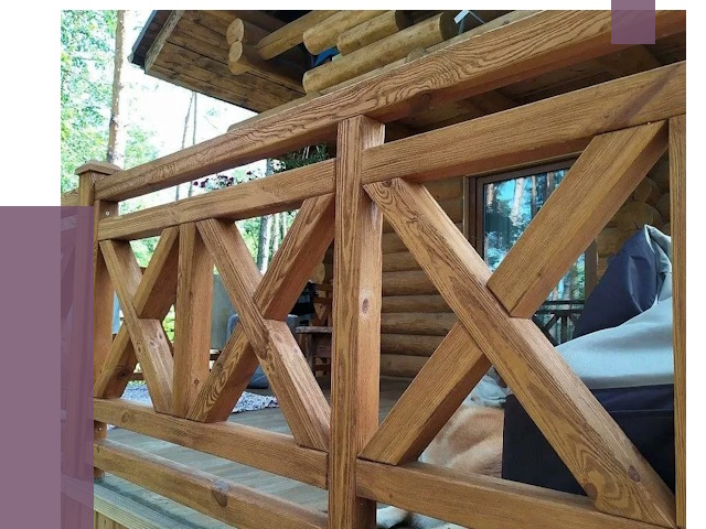 Деревянные перила под ключ в Морозовске от 7700 руб. 