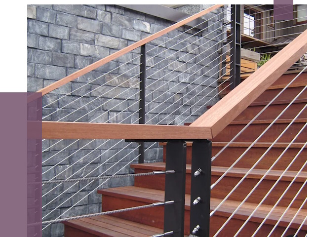 Тросовые перила под ключ в Морозовске от 7802 руб.