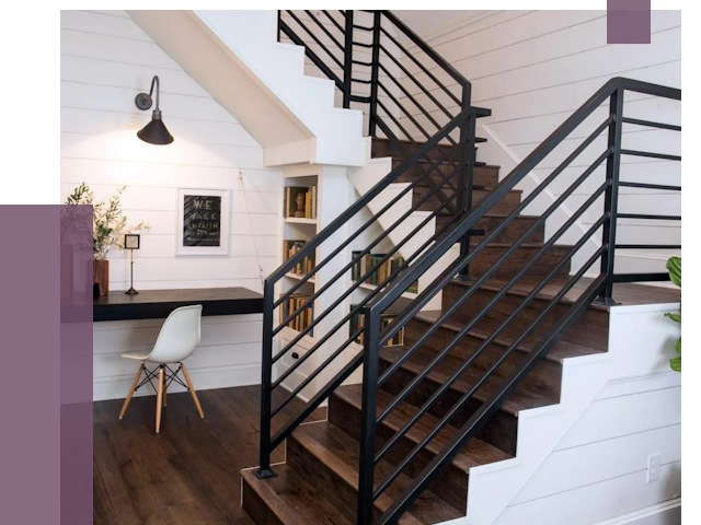 Перила для лестницы в доме в Морозовске от 7443 руб. — ПРОЛЁТ-Мрз