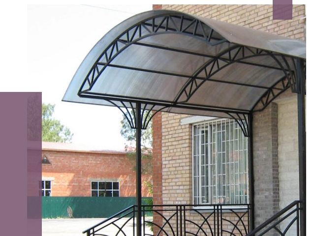 Металлические навесы и козырьки в Морозовске от 12833 руб.