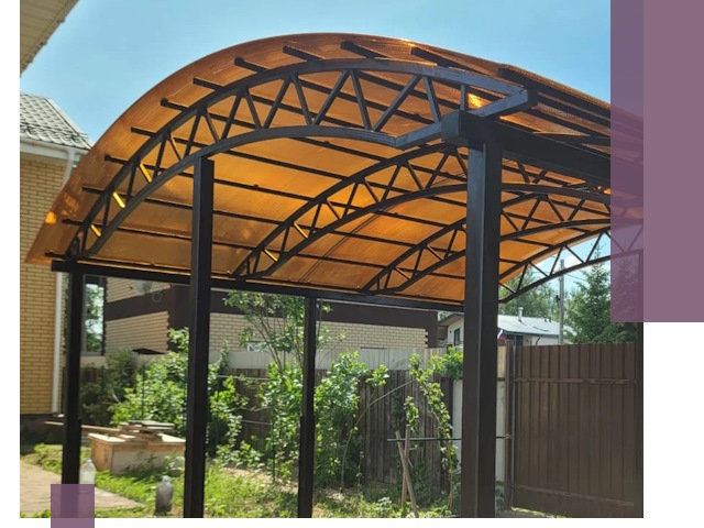 Изготовление навесов под ключ в Морозовске из качественных материалов