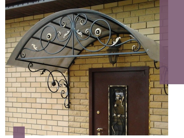 Изготовление козырьков из металла под ключ в Морозовске