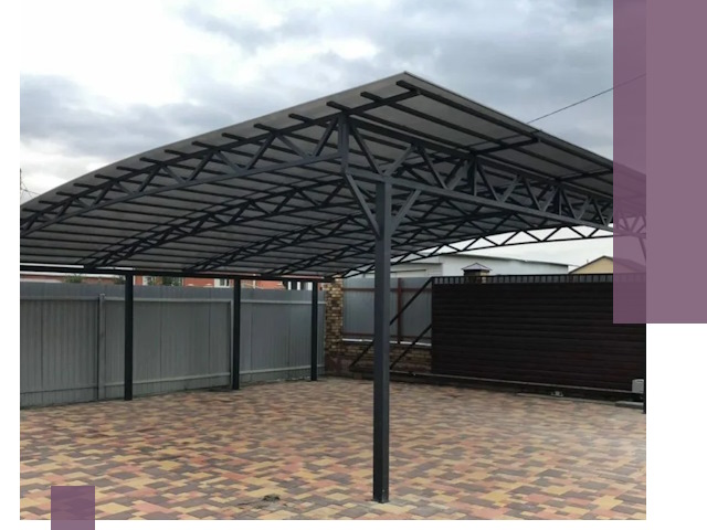 Недорогие навесы под ключ в Морозовске — изготовление и монтаж