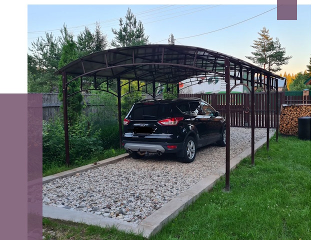 Навесы для автомобиля в Морозовске от 13192 руб.  | ПРОЛЁТ-Мрз