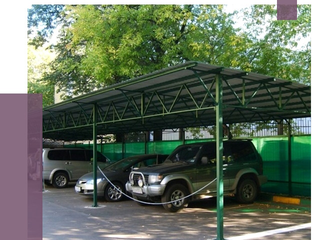 Навесы для парковки в Морозовске от 80588 руб. заказать | ПРОЛЁТ-Мрз