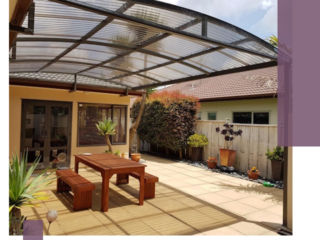 Навесы во двор под ключ в Морозовске — изготовление и монтаж