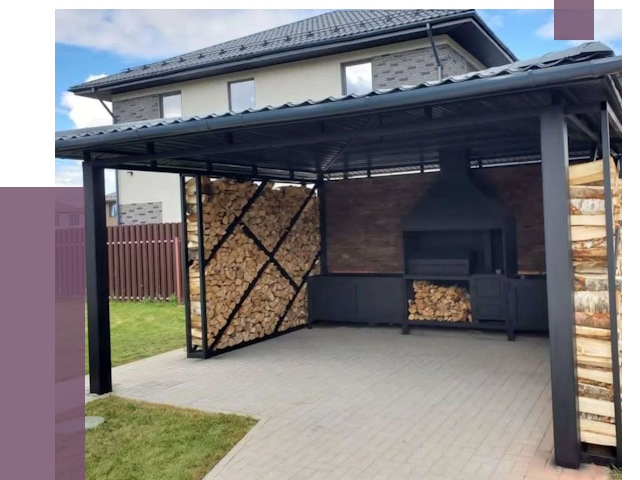 Навесы для барбекю в Морозовске от 12781 руб. под ключ | ПРОЛЁТ-Мрз