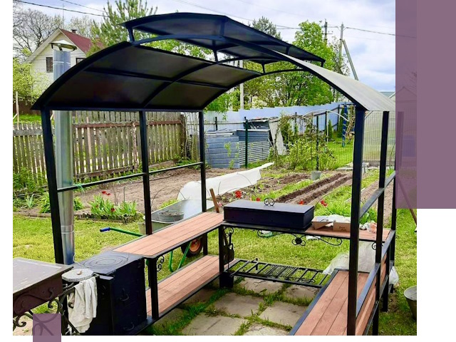 Навесы для барбекю в Морозовске: изготовление, монтаж и демонтаж