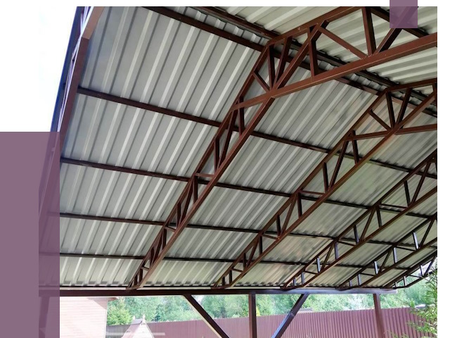 Навесы из профнастила в Морозовске от 7392 руб. | ПРОЛЁТ-Мрз