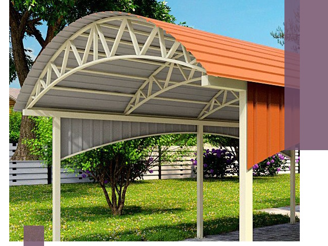 Навесы из профнастила под ключ в Морозовске — установка и монтаж