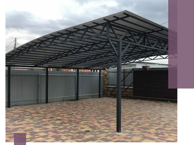 Металлические навесы под ключ в Морозовске — изготовление и монтаж