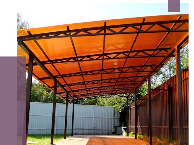 Односкатные навесы под ключ в Морозовске от 13192 руб. 