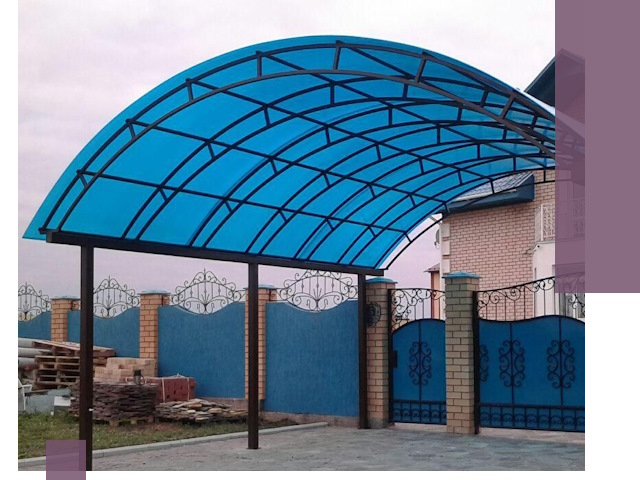 Арочные навесы под ключ в Морозовске — изготовление и монтаж