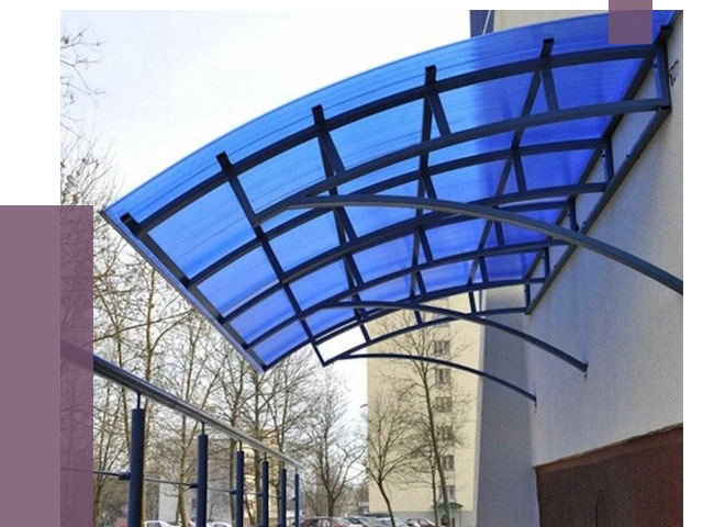 Козырьки из поликарбоната в Морозовске от 4312 руб. под ключ | ПРОЛЁТ-Мрз