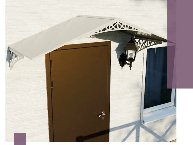 Металлические козырьки на входы и террасы в Морозовске