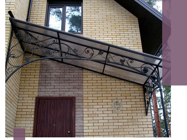 Односкатные козырьки из металла под ключ в Морозовске