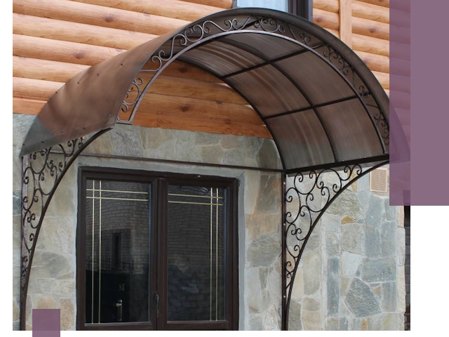 Арочные козырьки под ключ в Морозовске: изготовление и монтаж