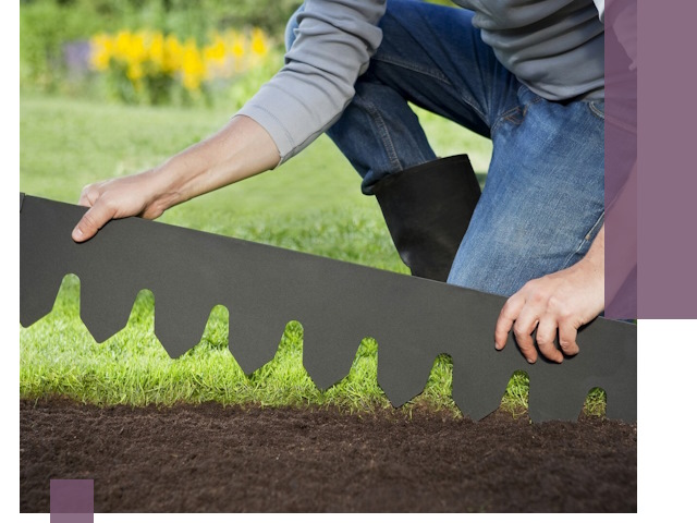 Металлические бордюры для газона в Морозовске — изготовление и монтаж