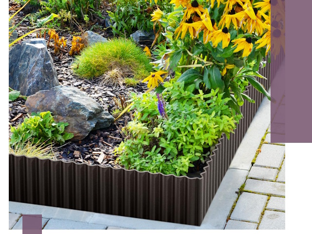 Металлические бордюры для клумб в Морозовске — производство и монтаж